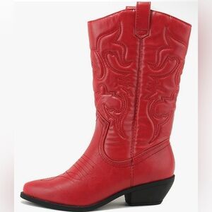 SODA Reno Womens Cowboy Western red Boots